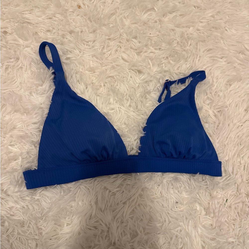 Blue Triangle Bikini Top